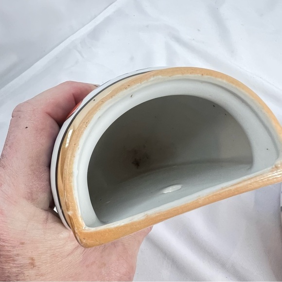 Vintage Wall Pockets ART DECO Lusterware Flowers Hand Decorated Japan 1930s - Picture 5 of 6